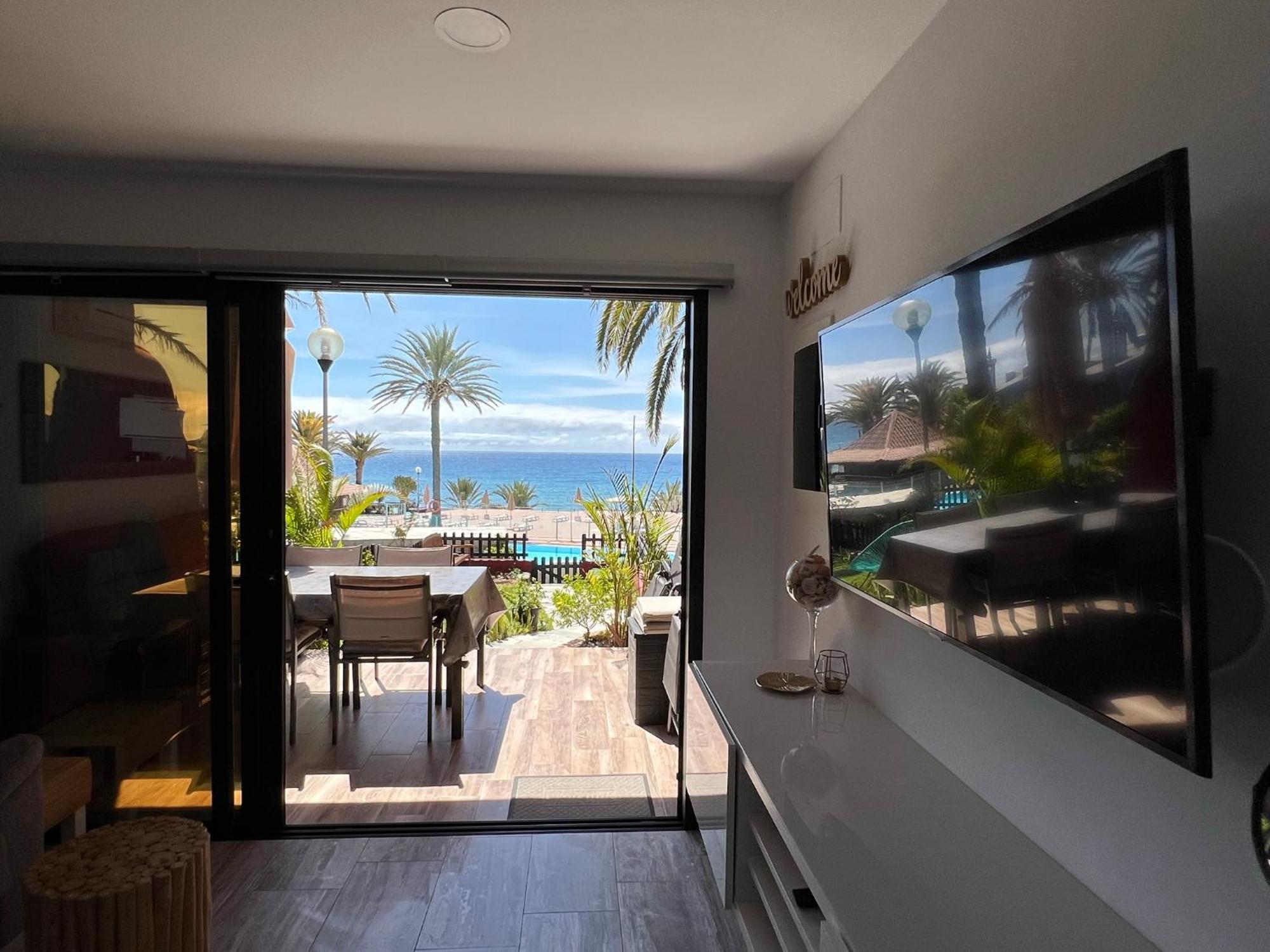 First Beachline Deluxe With Garden And Terrasse In Sun Club San Bartolome Bagian luar foto