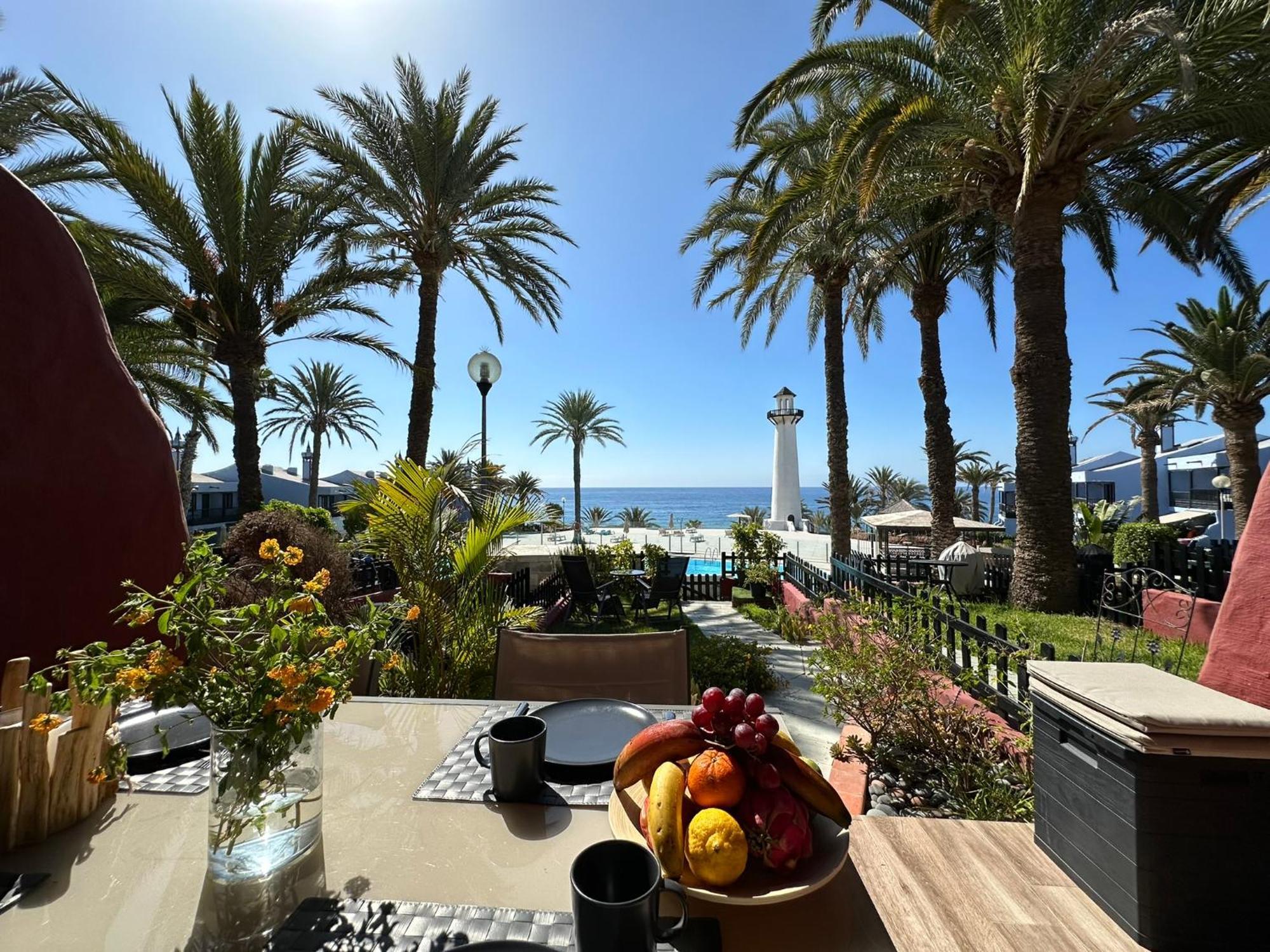 First Beachline Deluxe With Garden And Terrasse In Sun Club San Bartolome Bagian luar foto